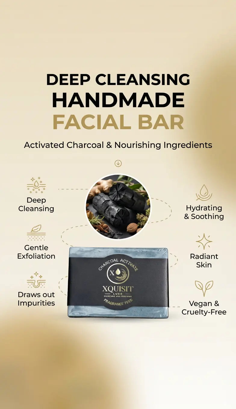 Charcoal Soap - Deep Cleansing Skin Detox Xquisit Luxe skincare & fragrance