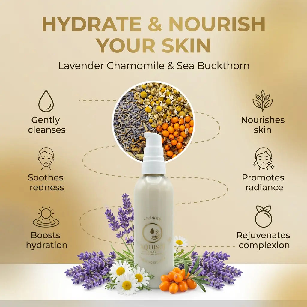 Hydrating Cleanser with Lavender, Chamomile & Sea Buckthorn Xquisit Luxe skincare & Perfume