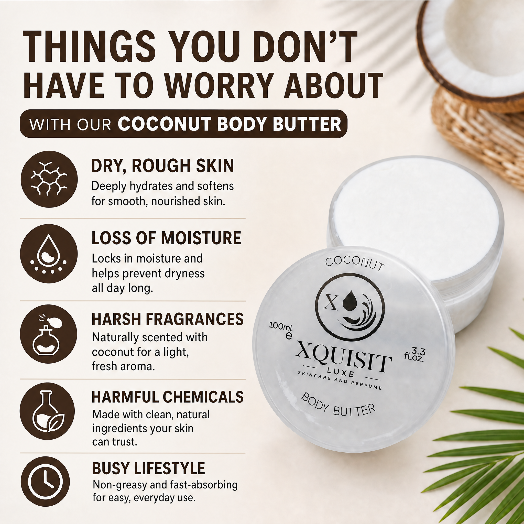 Body Butter Moisturiser — Soft, Smooth & Nourished Skin - Xquisit Luxe skincare & Perfume