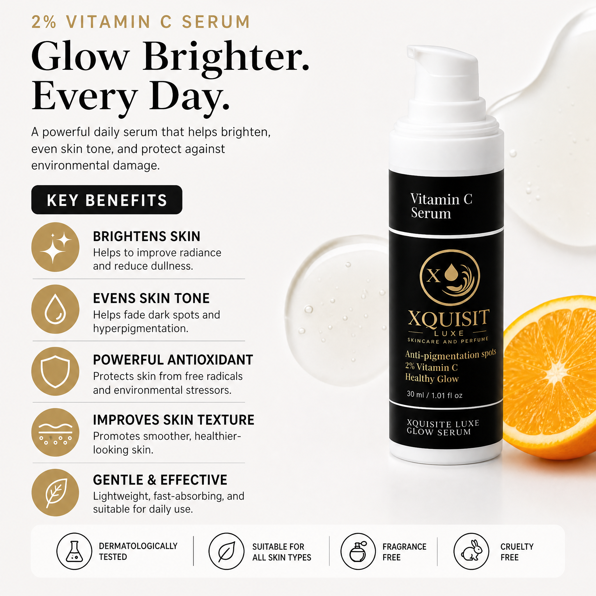 Vitamin C Face Serum with Hyaluronic Acid — Radiant Skin