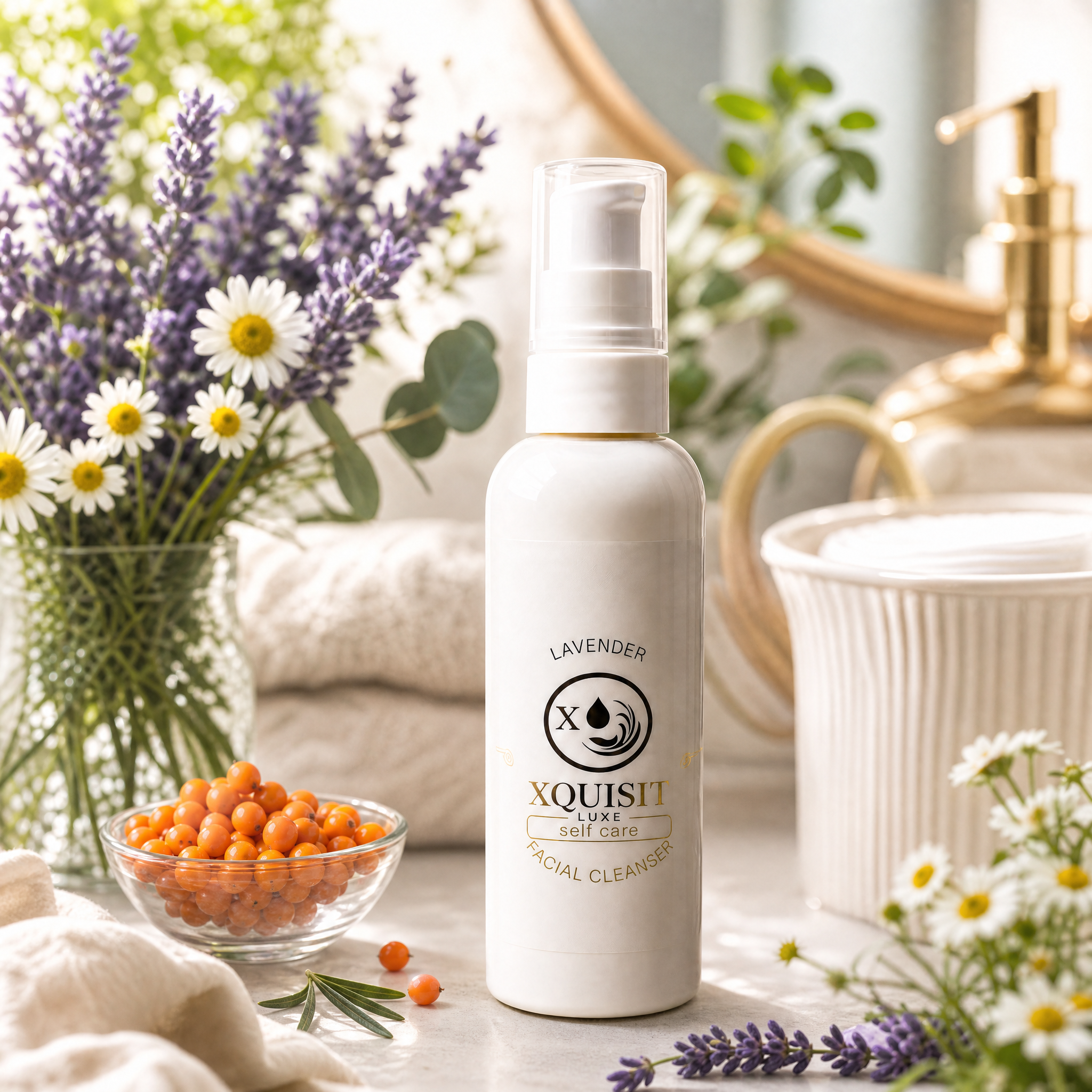 Nettoyant hydratant à la lavande, à la camomille et à l&