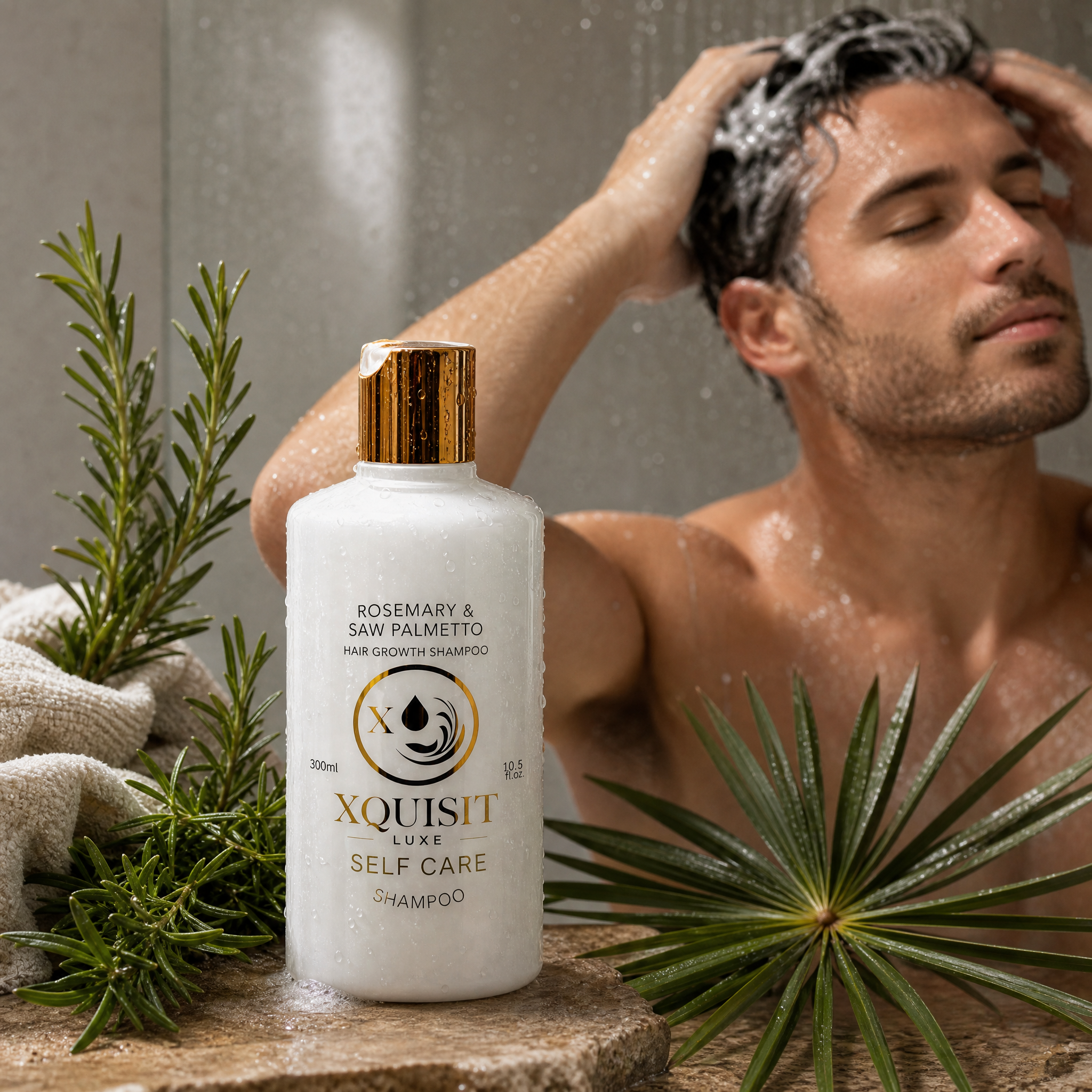Shampoing à la formule de romarin pour des cheveux plus épais et plus sains