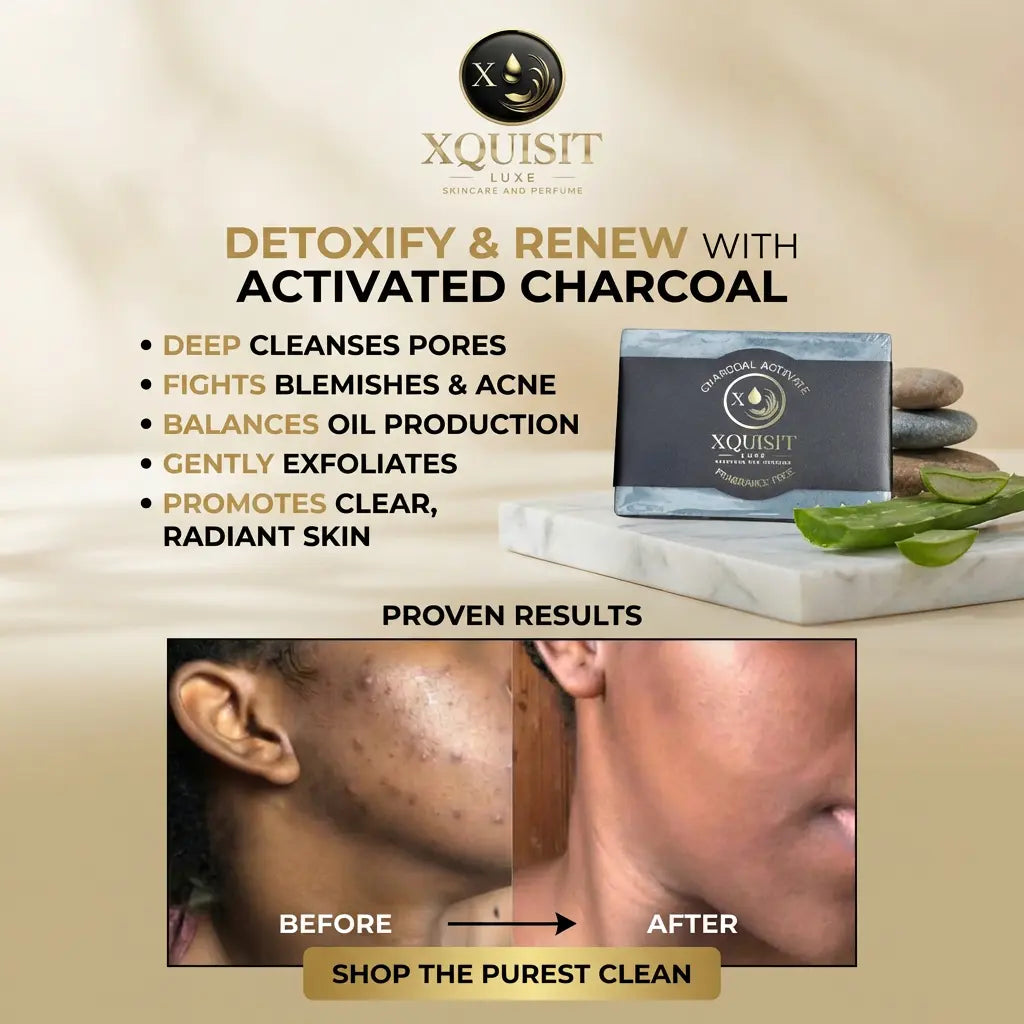 Charcoal Soap - Deep Cleansing Skin Detox Xquisit Luxe skincare & fragrance