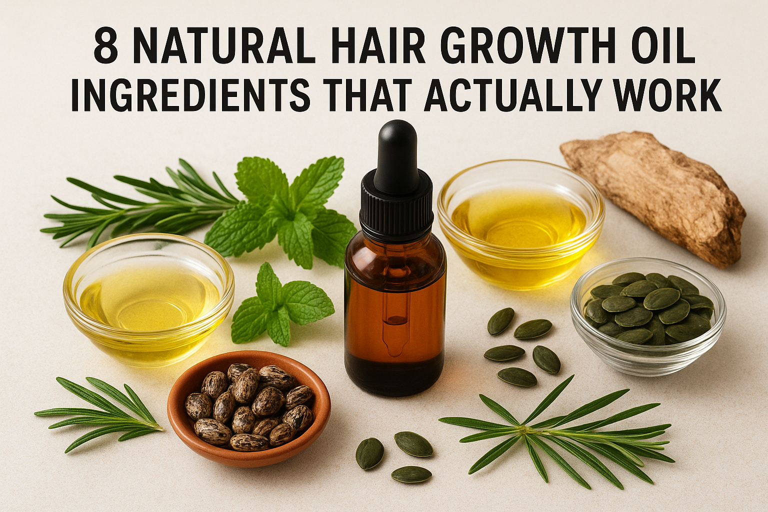 8 Natural Hair Growth Oil Ingredients That Actually Work