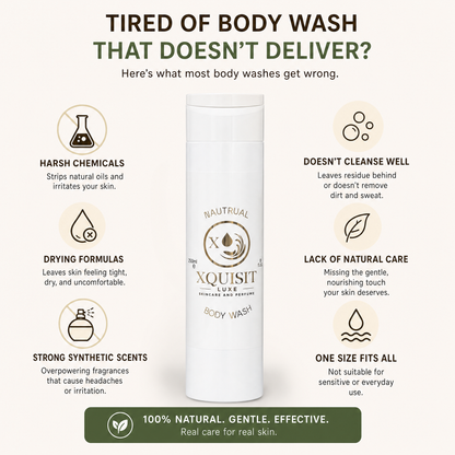 Gel douche naturel aux huiles 100 % naturelles pour une peau nourrie