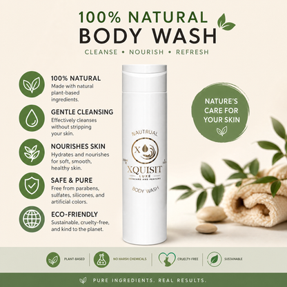 Gel douche naturel aux huiles 100 % naturelles pour une peau nourrie