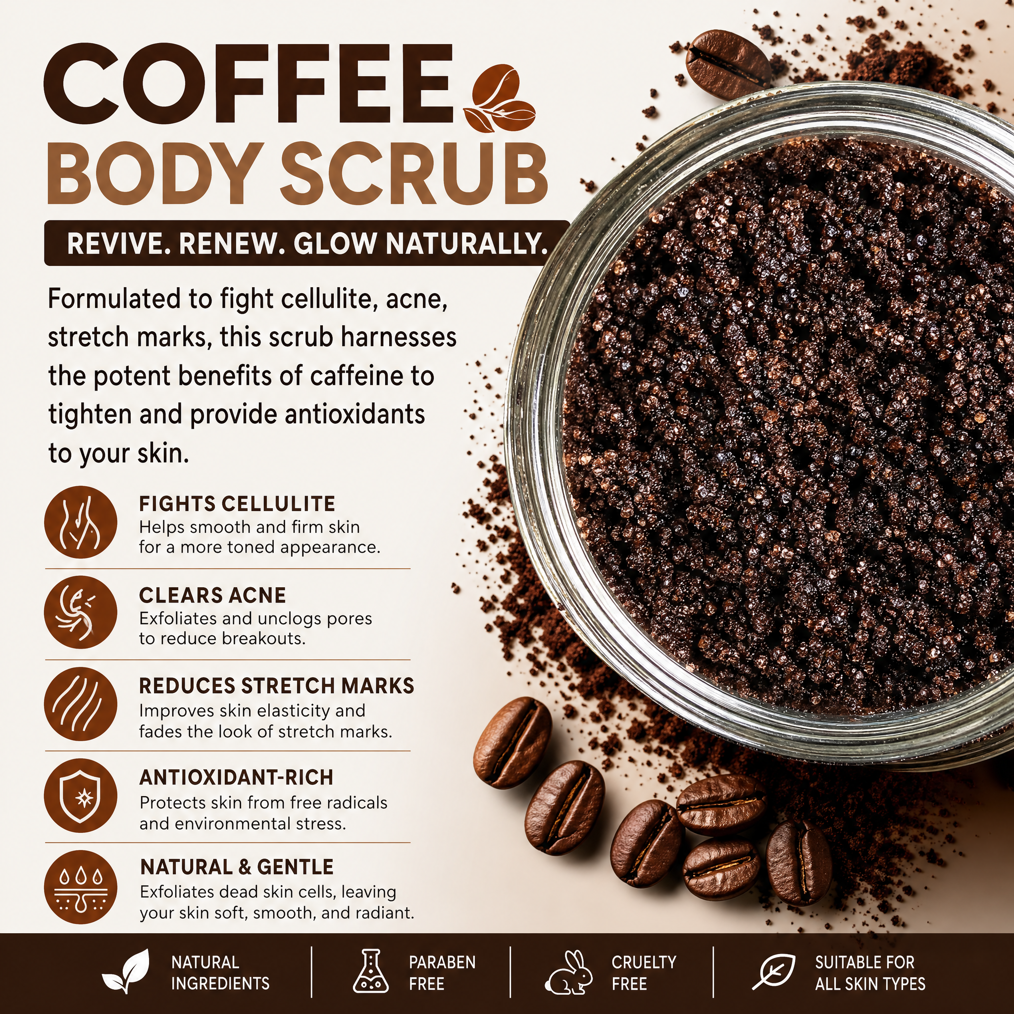 Coffee Body Scrub — Natural Exfoliation for Glowing Skin