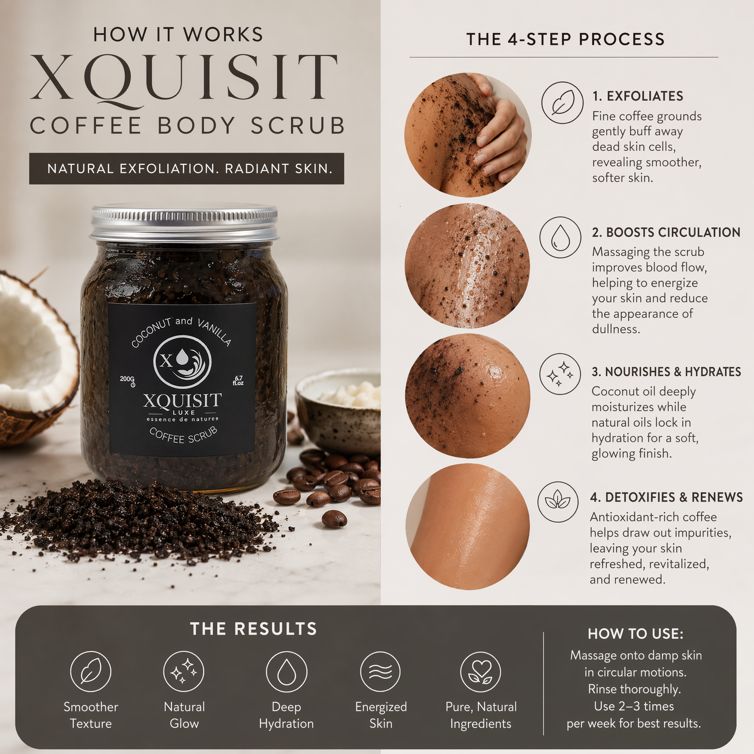 Coffee Body Scrub — Natural Exfoliation for Glowing Skin