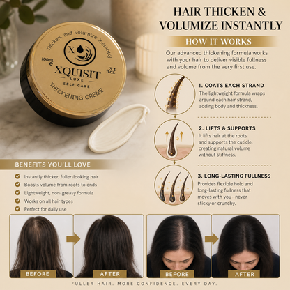 Crème Épaississante pour des Cheveux Plus Épais et Volumineux