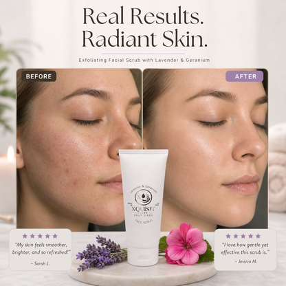 Exfoliating Scrub — Lavender &amp; Geranium for Radiant Skin