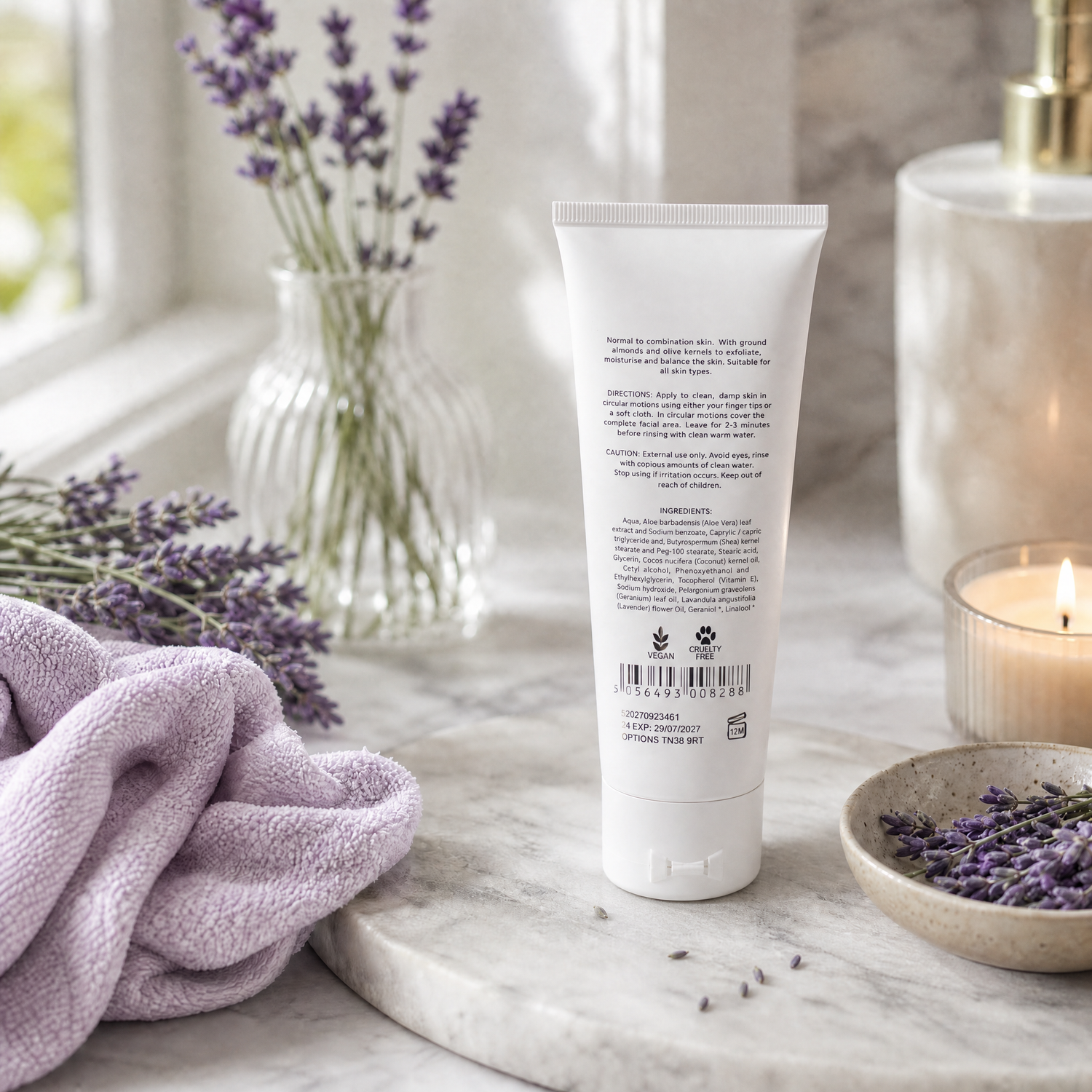 Exfoliating Scrub — Lavender &amp; Geranium for Radiant Skin