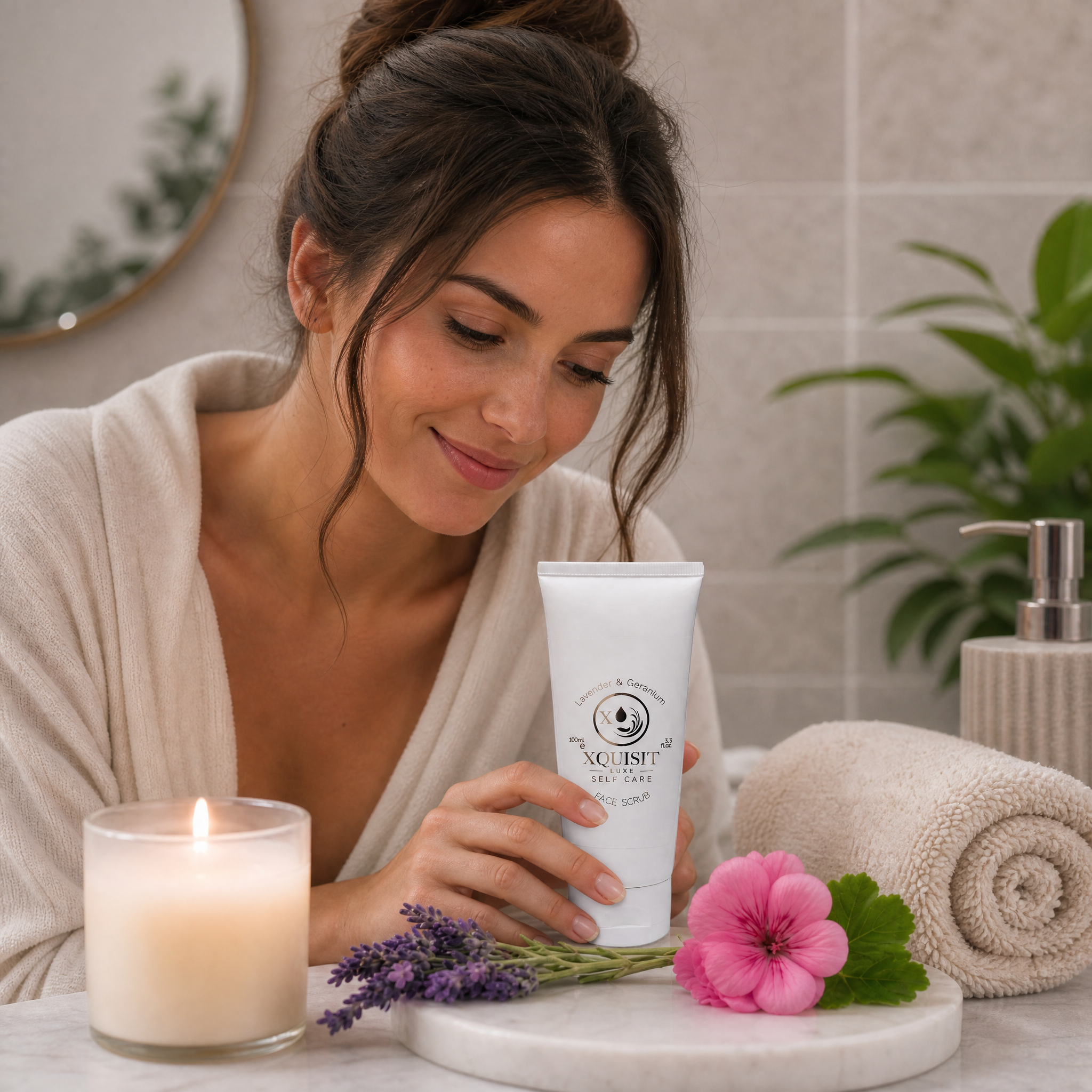 Exfoliating Scrub — Lavender &amp; Geranium for Radiant Skin