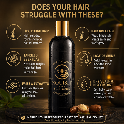 Après-shampoing Argan Gold pour des Cheveux Nourris et Brillants