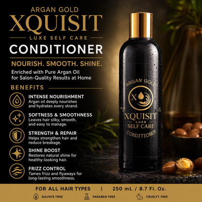 Après-shampoing Argan Gold pour des Cheveux Nourris et Brillants