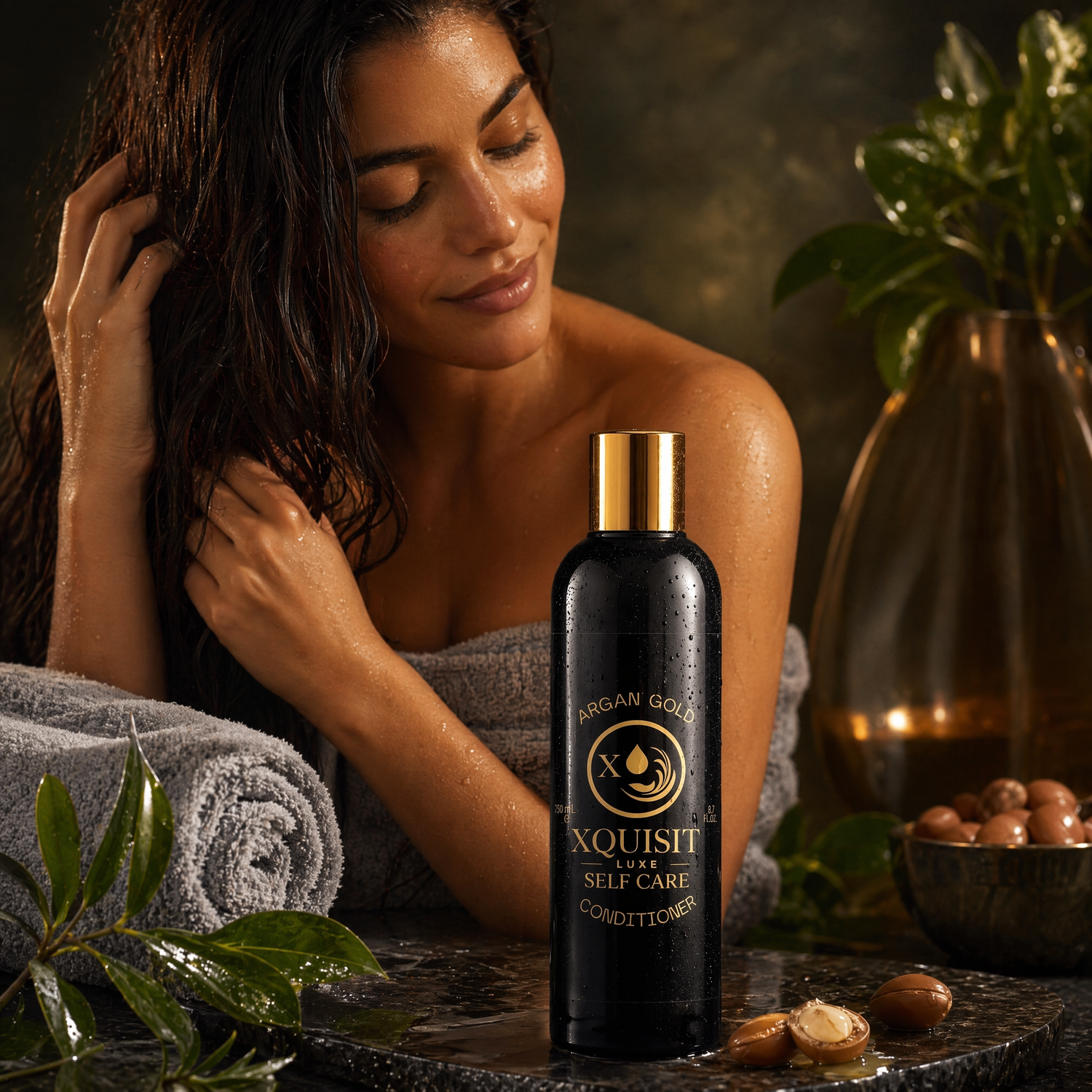 Après-shampoing Argan Gold pour des Cheveux Nourris et Brillants