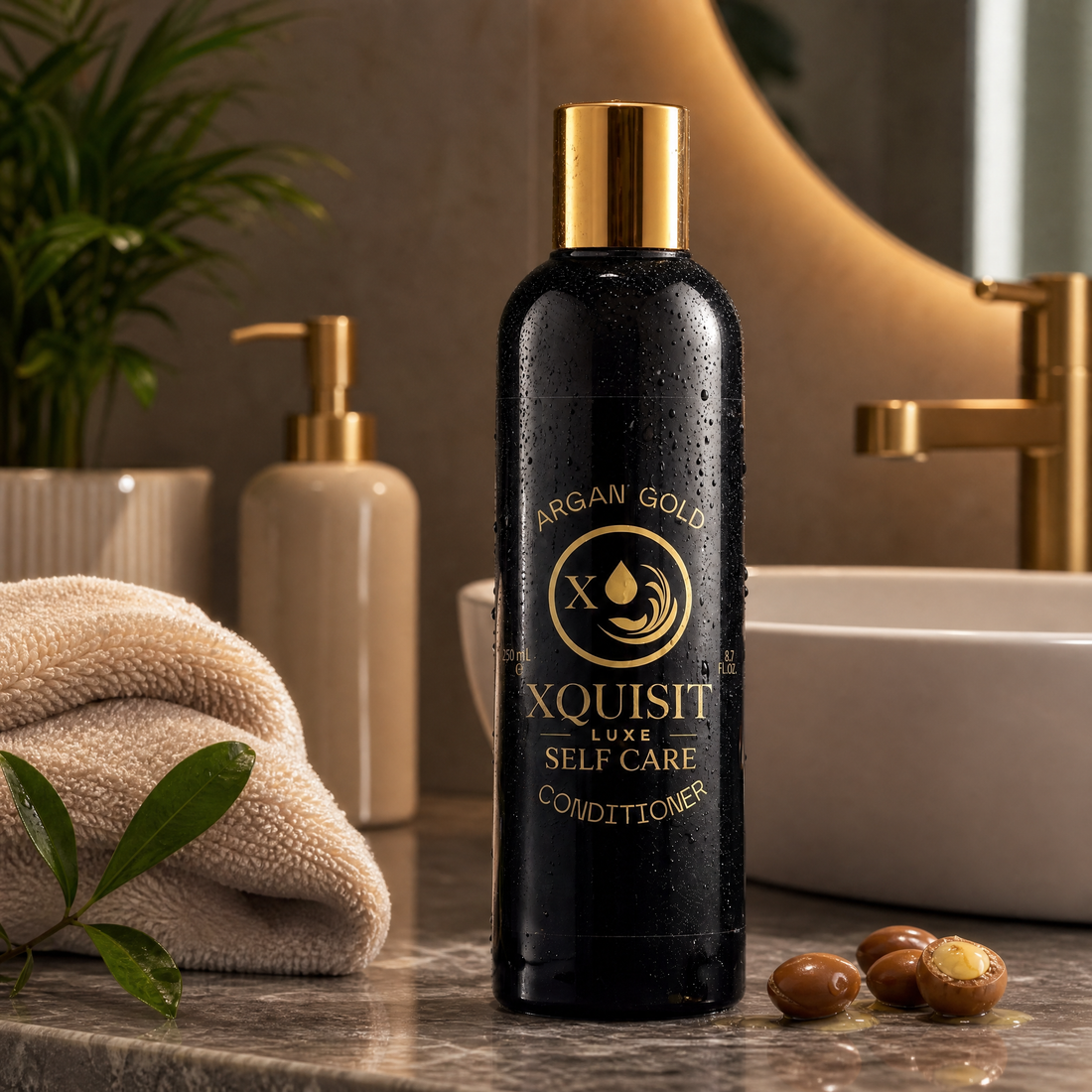 Après-shampoing Argan Gold pour des Cheveux Nourris et Brillants