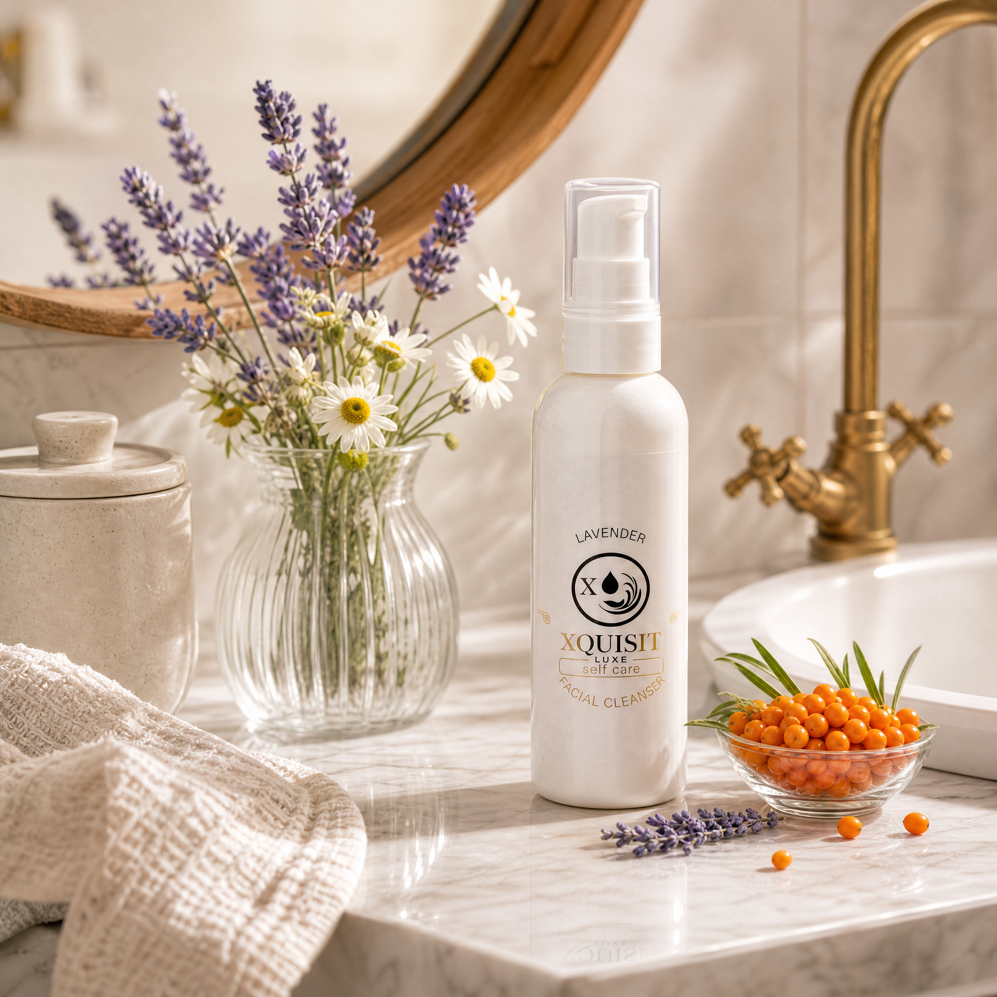 Nettoyant hydratant à la lavande, à la camomille et à l&