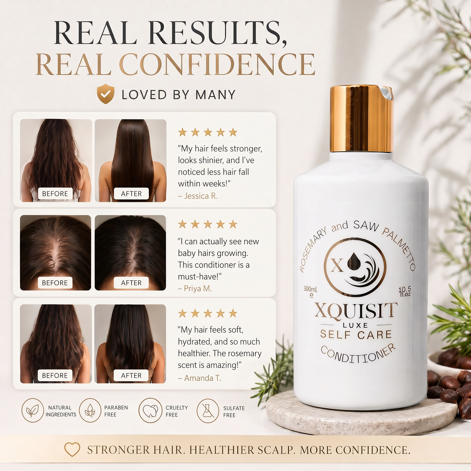 Après-shampoing à la formule de romarin pour une pousse de cheveux plus épaisse et plus saine