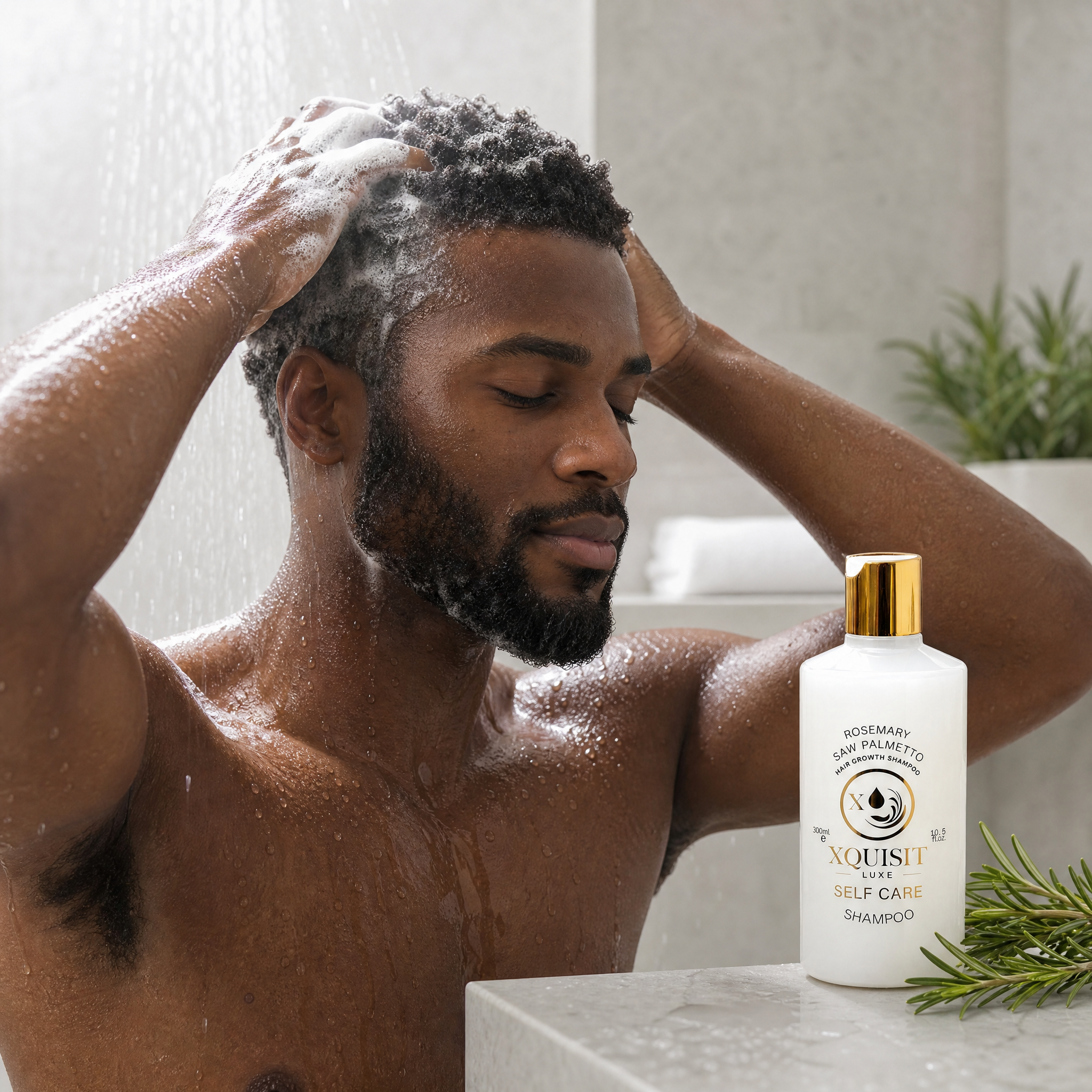 Shampoing à la formule de romarin pour des cheveux plus épais et plus sains