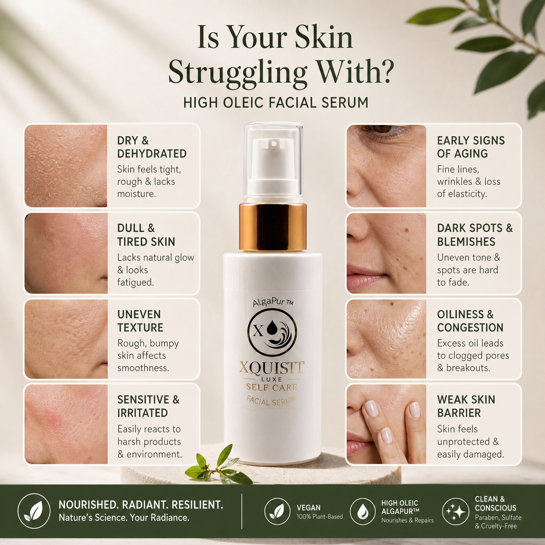 Sérum hydratant visage jour et nuit pour une hydratation et un éclat continus