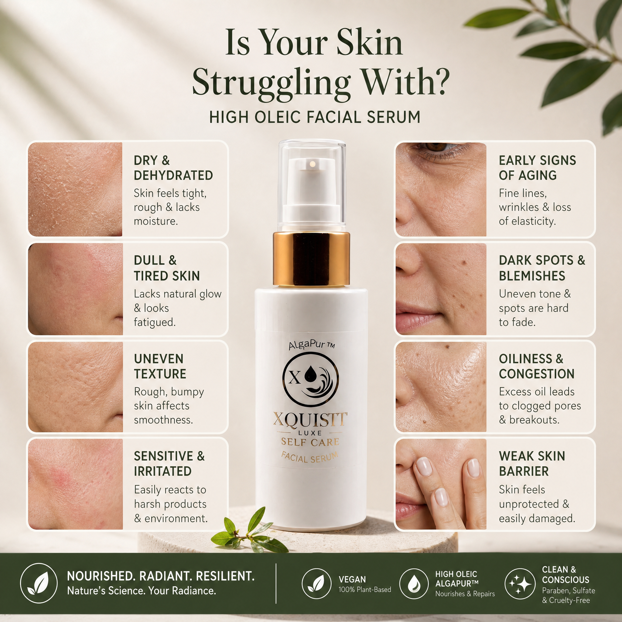Sérum hydratant visage jour et nuit pour une hydratation et un éclat continus
