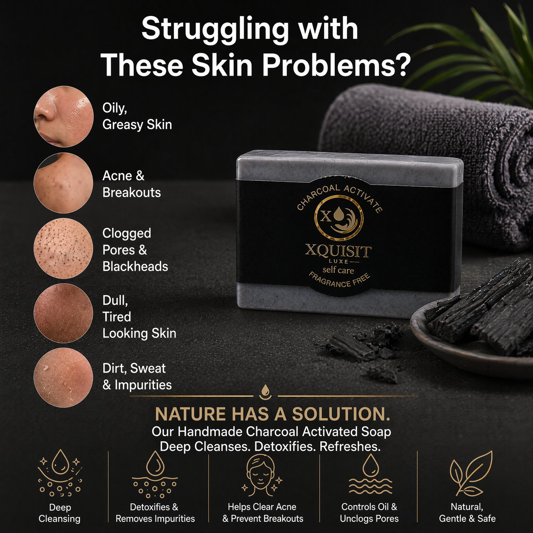 Activated Charcoal Soap — Deep Cleansing &amp; Skin Detox