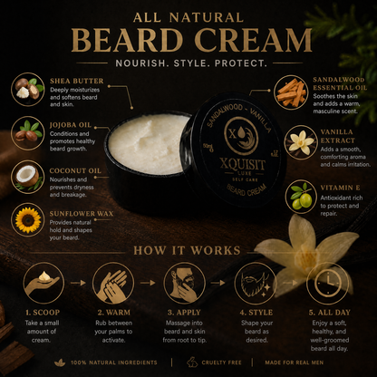 Beard Cream for Men — Nourishing &amp; Styling Formula - Xquisit Luxe skincare &amp; Perfume