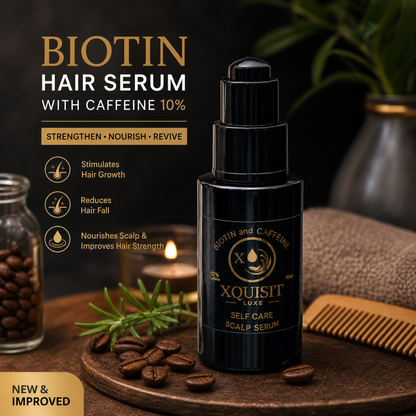 Biotin Hair Serum with Caffeine 10% — Healthy Hair Growth Xquisit Luxe
