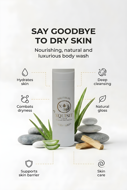 Natural Body Wash with 100% Natural Oils for Nourished Skin - Xquisit Luxe skincare &amp; Perfume