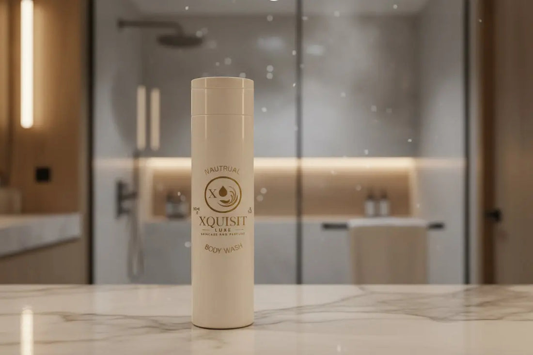 Body wash bottle labeled &