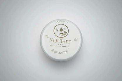 xquisit luxe body butter on a grey background