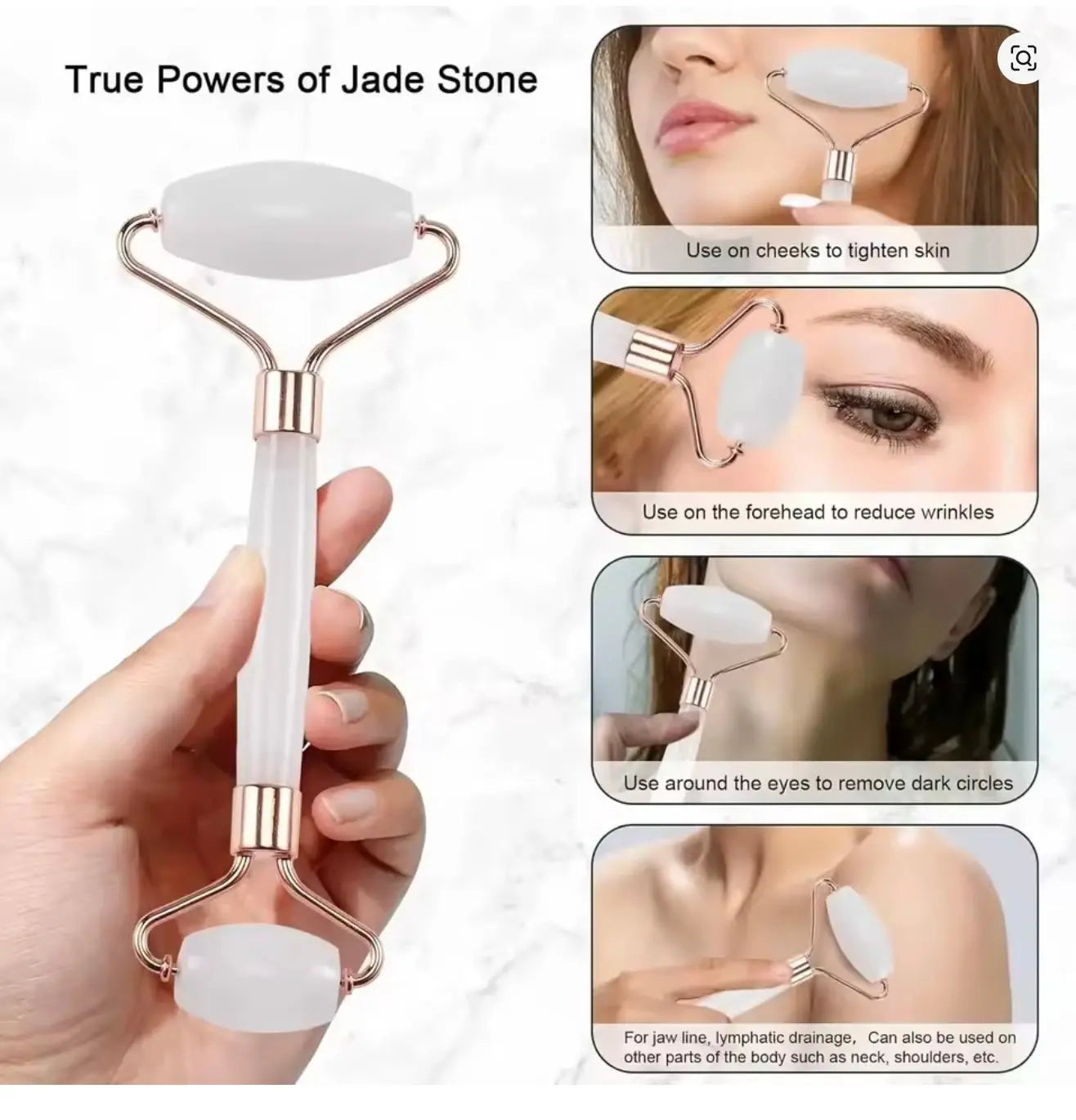 Premium Jade Roller and Gua Sha Set