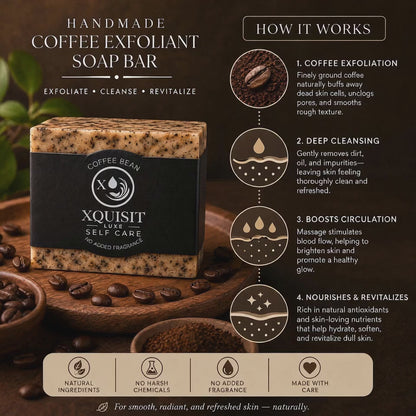 xquisit luxe coffee soap info video